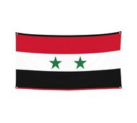 Drapeau de la République arabe syrienne - Bannière à suspendre pour anniversaire, Noël, Halloween