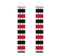 Drapeau de la République arabe syrienne - Bannière décorative à motifs - Peut être utilisée à l'intérieur ou à l'extérieur, un incontournable pour les fêtes de remise de diplôme et les célébrations de