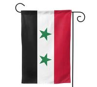 Drapeau de la République arabe syrienne imprimé drapeau de jardin double face vertical bienvenue cour bannière 71 x 101,6 cm Décoration extérieure