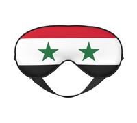 Drapeau de la République arabe syrienne imprimé élégant masque de sommeil léger sangle réglable hommes femmes voyage sieste nuit