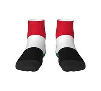 Drapeau de la République arabe syrienne Imprimé Printemps Automne Maison Adulte Chaussettes respirantes Entraînements Toutes saisons