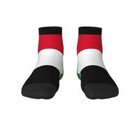 Drapeau de la République arabe syrienne Imprimé Printemps Automne Maison Adulte Chaussettes respirantes Entraînements Toutes saisons