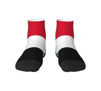 Drapeau de la République arabe syrienne Imprimé Printemps Automne Maison Adulte Chaussettes respirantes Entraînements Toutes saisons