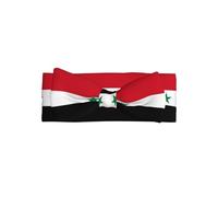 Drapeau de la République arabe syrienne imprimé sur l'ensemble du bandeau pour bébé qui s'accorde avec toutes les tenues pour bébés, tout-petits et enfants