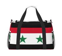 Drapeau de la République arabe syrienne imprimé tous les jours Sac de transport à main grande capacité pour les escapades de week-end