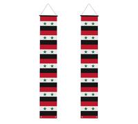 Drapeau de la République arabe syrienne imprimé tous les types de célébrations rassemblements Porche Bannière réutilisable avec cordes de suspension