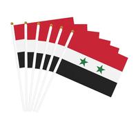 Drapeau de la République arabe syrienne Imprimer Commodité Drapeaux à main légers Drapeaux de fête Parade Événements Festivals Décor