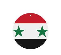 Drapeau de la République arabe syrienne - Lot de 4 désodorisants pour voiture - Longue durée - Parfum lavande - À suspendre - Pour intérieur de véhicule - Impression double face - Pour voiture, maison