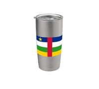 Drapeau de la République centrafricaine Bangui Gobelet isotherme en acier inoxydable double paroi
