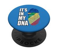 Drapeau de la République congolaise et nauruane mélange Patrimoine ADN PopSockets PopGrip Adhésif