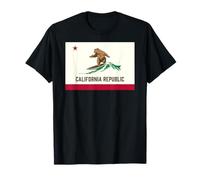 Drapeau de la République de Californie inspiré du drapeau de l'État de surf T-Shirt