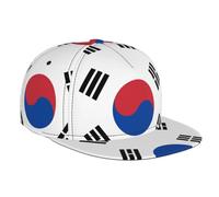 Drapeau de la République de Corée Casquette de baseball à bord plat à la mode, convient pour toutes les saisons, un bon choix pour la course à pied et les voyages, noir, taille unique