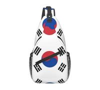 Drapeau de la République de Corée. C'est un sac à bandoulière décontracté pour homme avec une grande capacité de stockage et une poche plaquée de chaque côté.