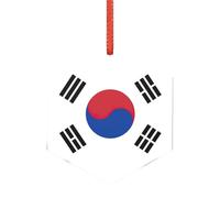Drapeau de la République de Corée - Décoration de Noël pour mariage - Alternative moderne en acrylique aux décorations de Noël polyvalentes