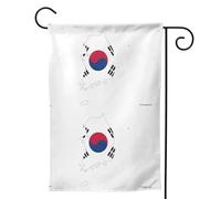 Drapeau de la République de Corée - Drapeaux de jardin saisonniers pour l'extérieur - Durable - Double face - Décoration de vacances