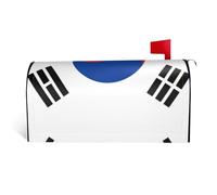 Drapeau de la République de Corée - Housse de boîte aux lettres en tissu imperméable avec une impression sur un côté et une ouverture incurvée sur un côté.