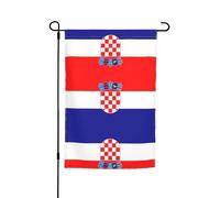 Drapeau de la République de Croatie - 30,5 x 45,7 cm - Drapeau de cour pour terrasse, balcon, jardin, pelouse