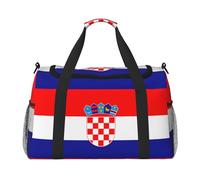 Drapeau de la République de Croatie. C'est un sac de voyage à main avec une grande capacité et multifonctionnel, un incontournable pour les voyages en plein air