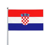 Drapeau de la République de Croatie - Décoration d'extérieur (0,9 x 1,5 m) - Durable - Ne se décolore pas - Pour mariage, cour, anniversaire de mariage