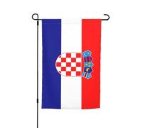 Drapeau de la République de Croatie - Drapeau de jardin double face - 30,5 x 45,7 cm - Décoration extérieure de cour - Résistant à la décoloration - Bannière décorative saisonnière pour terrasse