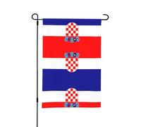 Drapeau de la République de Croatie - Drapeau double face pour l'extérieur - Convient pour décorer les jardins ou les boîtes aux lettres