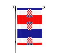 Drapeau de la République de Croatie imprimé double face (71,1 x 101,6 cm), drapeau de bienvenue pour les vacances saisonnières - Décoration extérieure