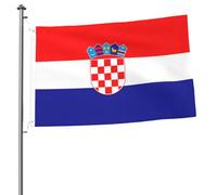 Drapeau de la République de Croatie pour l'extérieur - Drapeaux de 60 x 90 cm pour l'extérieur, parfaits pour le jardin et la cour, pour une décoration estivale