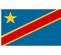 Drapeau de la République démocratique du Congo. Qualité satin premium 120 g. Grande taille 150 x 90 cm