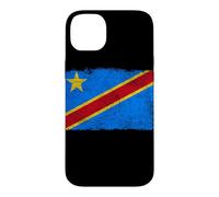 Drapeau de la République démocratique du Congo Zaire Kinshasa Coque pour iPhone 14 Plus
