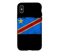 Drapeau de la République démocratique du Congo Zaire Kinshasa Coque pour iPhone X/XS