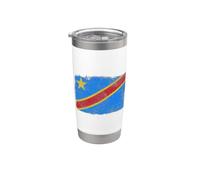 Drapeau de la République démocratique du Congo Zaire Kinshasa Gobelet isotherme en acier inoxydable double paroi