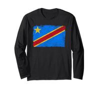 Drapeau de la République démocratique du Congo Zaire Kinshasa Manche Longue