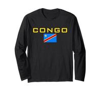 Drapeau de la République démocratique du Congo Zaire Kinshasa Manche Longue