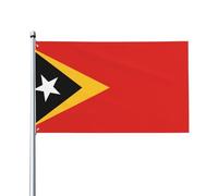 Drapeau de la République démocratique du Timor-Leste. Imprimé sur un seul côté, 0,9 x 1,5 m, léger et fluide, adapté pour une utilisation en intérieur et en extérieur.
