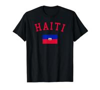 Drapeau de la République d'Haïti Fête du Travail Haïtien Carnaval T-Shirt Graphique avec Valeur