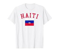 Drapeau de la République d'Haïti Fête du Travail Haïtien Carnaval T-Shirt Graphique avec Valeur