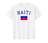 Drapeau de la République d'Haïti Fête du Travail Haïtien Carnaval T-Shirt Graphique avec Valeur