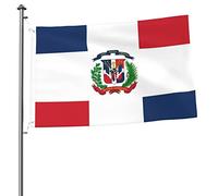Drapeau de la République Dominicaine 2x3 FT Double Face Extérieur, Grande Bannière Maison Drapeau Yard Décoration Extérieure