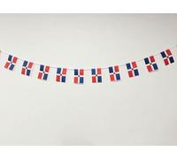 Drapeau de la République dominicaine 40 unités drapeau de la République dominicaine, guirlande République dominicaine 11.4M, fanions République dominicaine, 14 x 21 cm (République dominicaine)