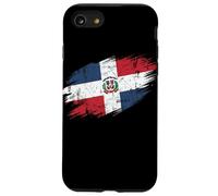 Drapeau de la République Dominicaine avec Motif Grunge Vieilli Coque pour iPhone SE (2020) / 7/8