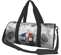 Drapeau de la République Dominicaine Fist Power Voyage Bagage Duffel Bag Sports Rolling Pliable Duffel Bag, Marbling