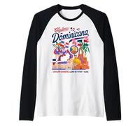 Drapeau de la République Dominicaine Idée de Costume pour Femme Manche Raglan
