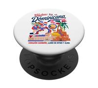 Drapeau de la République Dominicaine Idée de Costume pour Femme PopSockets PopGrip Adhésif