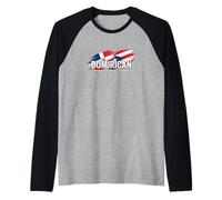 Drapeau de la République Dominicaine Porto Rico Pride Heritage Fans Manche Raglan