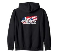 Drapeau de la République Dominicaine Porto Rico Pride Heritage Fans Sweat à Capuche