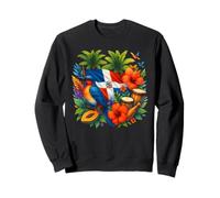 Drapeau de la République Dominicaine Vacances Voyage Tropical Summer Trip Sweatshirt