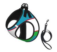 Drapeau de la République d'Ouzbékistan Imprimé Pet Supplies Réglable Step-In Flex Respirant Mesh Harnais pour chiens de petite et moyenne taille S-L