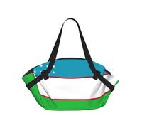 Drapeau de la République d'Ouzbékistan Imprimé Pliable Camping Bag Duffle Bag Sac de Voyage Imperméable Matelas Camping pour Parc Extérieur Plage