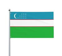 Drapeau de la République d'Ouzbékistan imprimé pour extérieur, terrasse, pelouse, décoration de fête. Affichez fièrement votre style