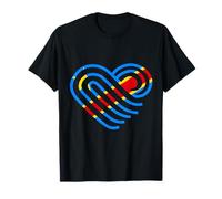 Drapeau de la République du Congo - Cœur - Racines congolaises T-Shirt